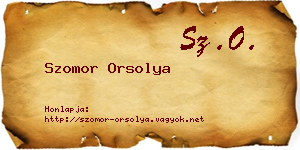 Szomor Orsolya névjegykártya