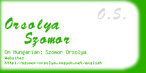 orsolya szomor business card